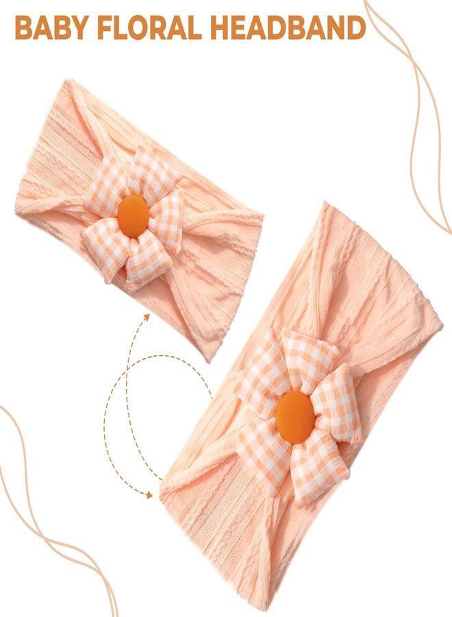 Bembika Baby Floral Headband Eceptional Quality Kids’ Headbands, Stylish Hairband For Babies, Perfect Girls Head Band, Essential Hair Accessories for Baby, Flower Design Headband (Orange) - Image 2