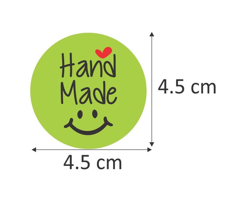 SVM CRAFT® Handmade With Love Stickers and Tags for Gifts, Packing for Gift Box, Best Wishes (Pack of 100) - Image 2