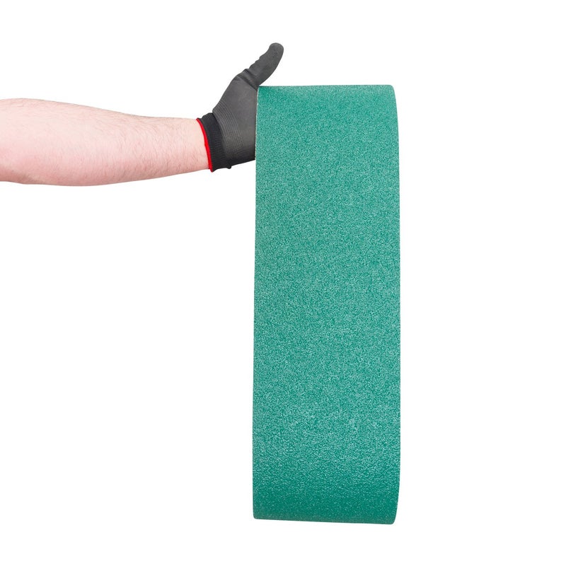 Red Label Abrasives أحزمة صنفرة معدنية من الزركونيا من ريد ليبل أبريسيفز، مقاس 6 × 48 بوصة، حبيبات 40، 60، 80، 120، عبوة متنوعة من 4 قطع - Image 3