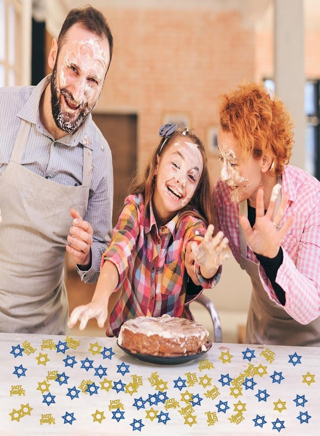 INNORU Mazel Tov Confetti Glitter, Congratulations Table Decor, Birthday, Bar Mitzvah Paper Scatter Confetti, Birthday, Wedding, Jewish Party Table Decorations, 120pcs - Image 5