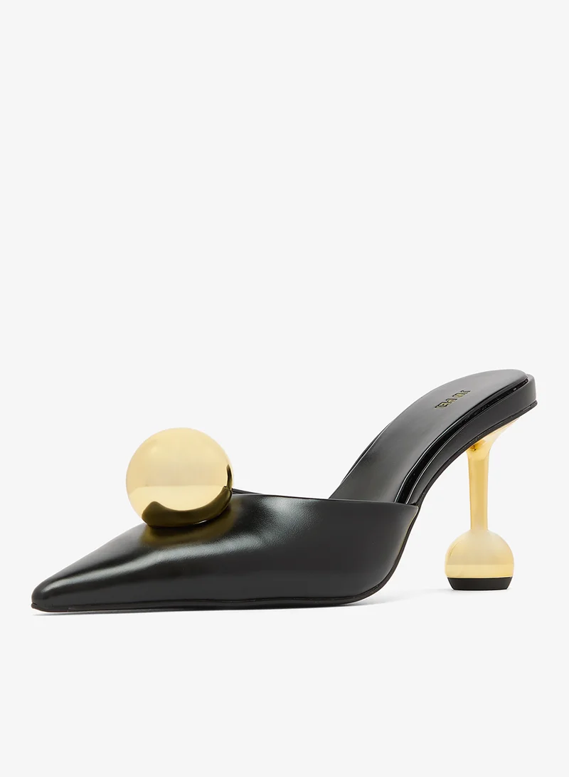 Jw Pei Black Sofia Sphere Heels for Women | Best Price UAE