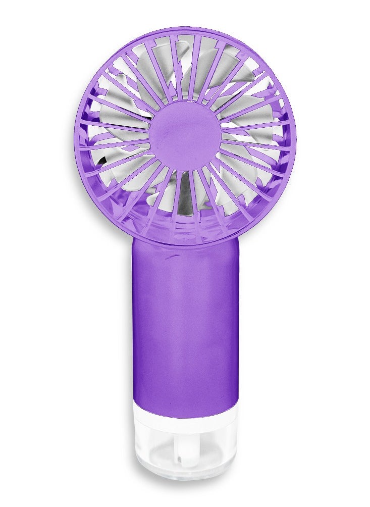 Generic - Mini Handheld Spray Fan, cute decorative design, small size and easy to carry in hand or put in bag, equipped with USB rechargeable battery, 3 speed on/off switch, also has a small space under the fan to fill water to enhance cooling, nice gift for kids. - Image 1
