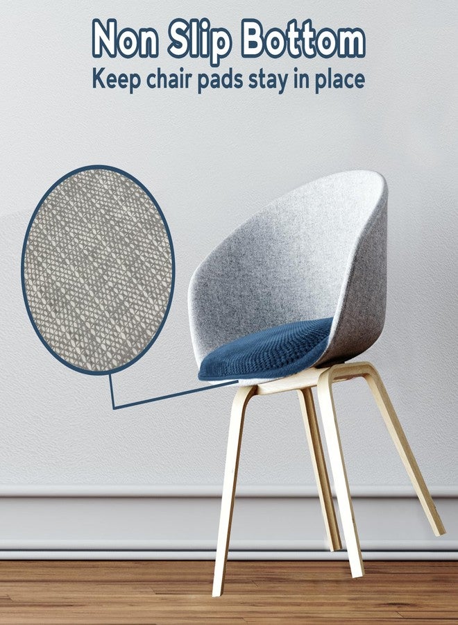PAGGED Blue Dining Chairs Cushions Non Slip Foam Kitchen Seat Cushions Washable Soft Thick Patio Pads Large Wooden Metal Tapered Chair Cushions,17" x 15" - Image 5