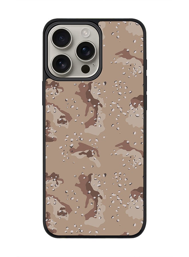 Stylizedd For iPhone 16 Pro Max Case [Compatible with MagSafe] Slim Magnetic cover Phone Case iPhone 16 Pro Max -Desert Storm Camo - Image 1