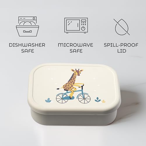 ASOMIC Silicone Bento Lunch Box for Toddlers & Kids, Leakproof & BPA-Free, 3 Compartments, Microwave & Dishwasher Safe, Ideal for Daycare, Preschool & Baby Meals (Unicorn) - Image 5