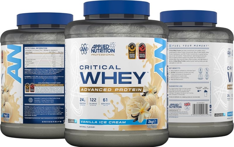 appliednutrition Applied Nutrition Critical Whey Protein Powder Vanilla Ice Cream 2kg, 67 Servings - Image 3