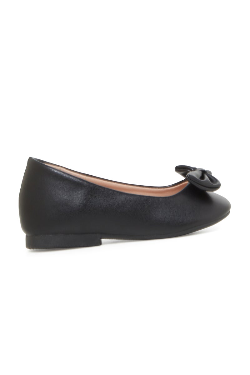 GEOOMNII Junior Girls Closed/Flat Shoes in BLACK | Comfortable Everyday Footwear - Image 3