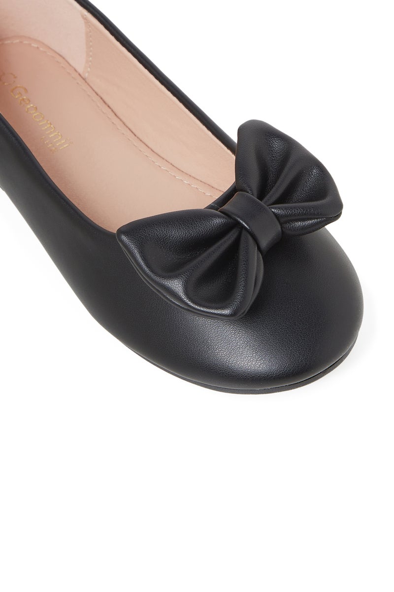 GEOOMNII Junior Girls Closed/Flat Shoes in BLACK | Comfortable Everyday Footwear - Image 4