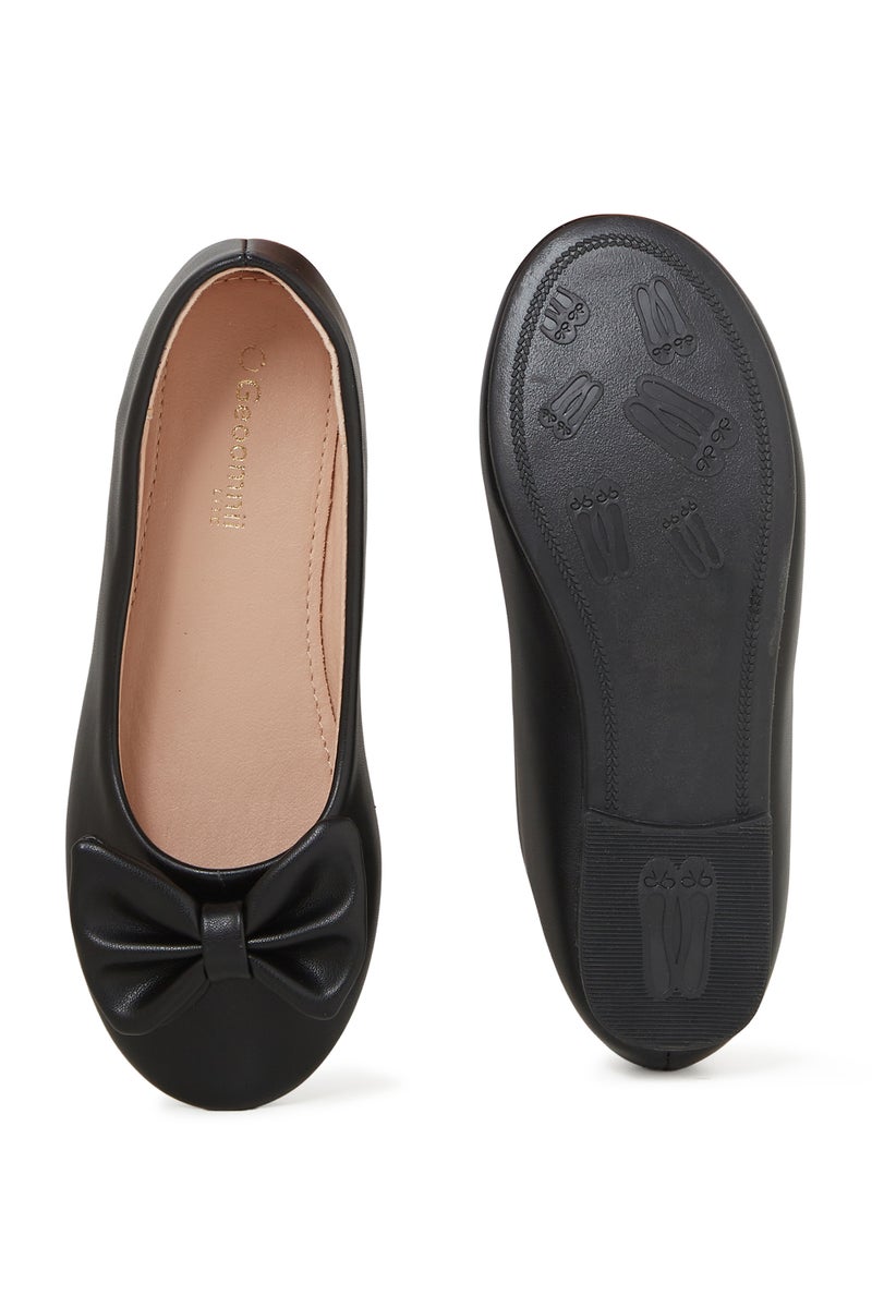 GEOOMNII Junior Girls Closed/Flat Shoes in BLACK | Comfortable Everyday Footwear - Image 5