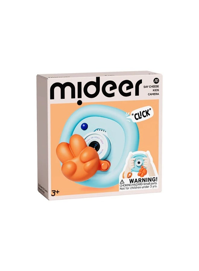 MiDeer Say Cheese Kids Camera for Children – Digital Toy Camera with 32GB Memory Card, Silicone Protective Case, Wrist Strap & USB Cable, Fun Educational Photography Toy for Kids Age 3+ (Blue & Orange) - Image 4