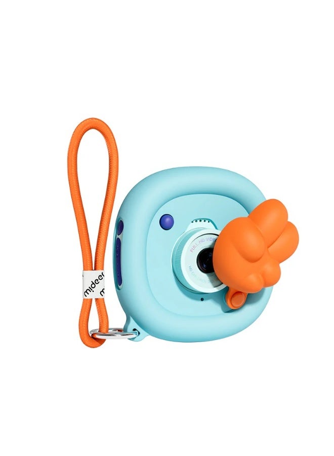 MiDeer Say Cheese Kids Camera for Children – Digital Toy Camera with 32GB Memory Card, Silicone Protective Case, Wrist Strap & USB Cable, Fun Educational Photography Toy for Kids Age 3+ (Blue & Orange) - Image 1