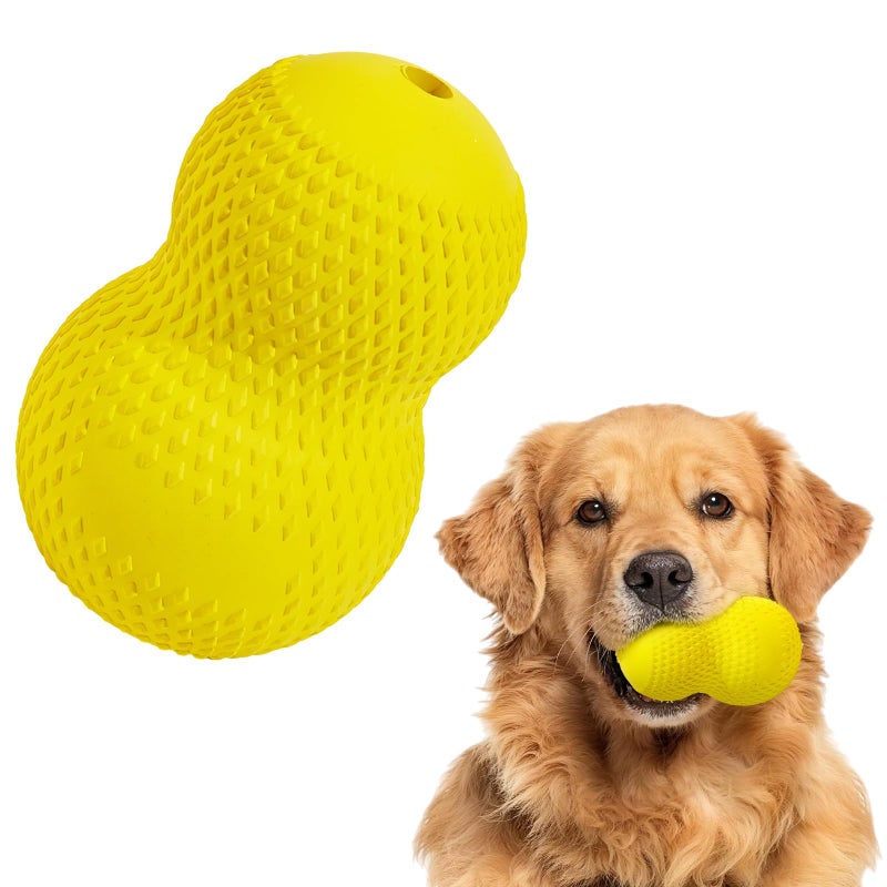 Kimee Natural Rubber Dog Chew Toy, Tough Gourd Dog Toy for Aggressive Chewers, Milk-Scented Interactive Dog Toy for Medium & Large Dogs to Chew, Tug & Fetch - Image 1