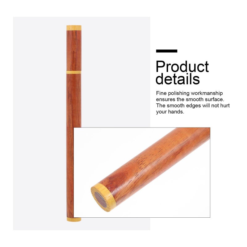 Natural Rosewood Incense Holder Tube 10g with Boxwood Inlay 3 Rings - Image 3
