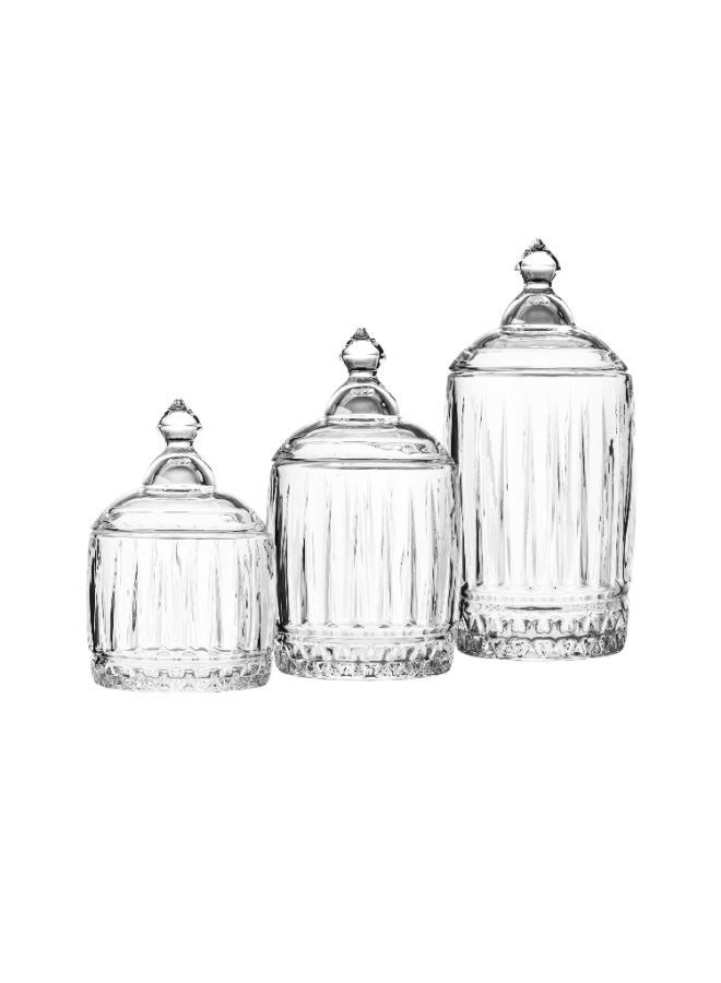 Green Apple ✨ Glass Storage Container Set with Lid – 3 Pieces | 14×9 cm – 17×9 cm – 20×9 cm ✨ - Image 4