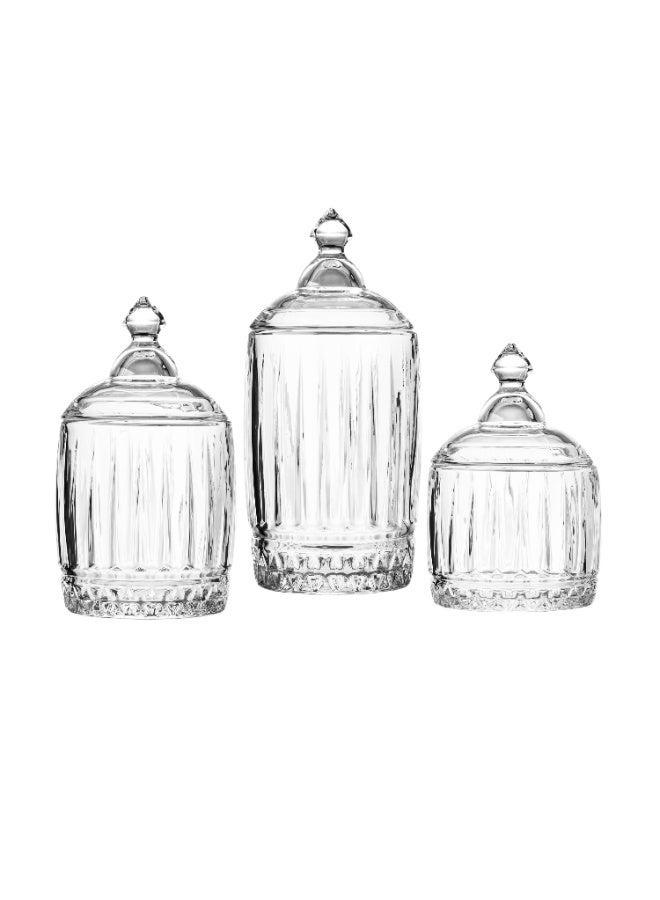 Green Apple ✨ Glass Storage Container Set with Lid – 3 Pieces | 14×9 cm – 17×9 cm – 20×9 cm ✨ - Image 5