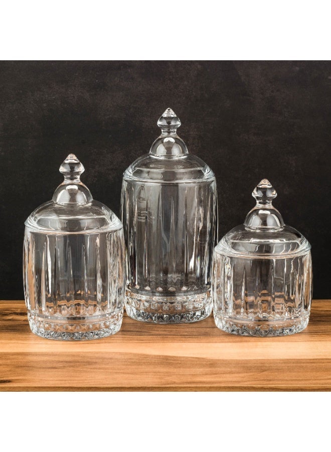 Green Apple ✨ Glass Storage Container Set with Lid – 3 Pieces | 14×9 cm – 17×9 cm – 20×9 cm ✨ - Image 2