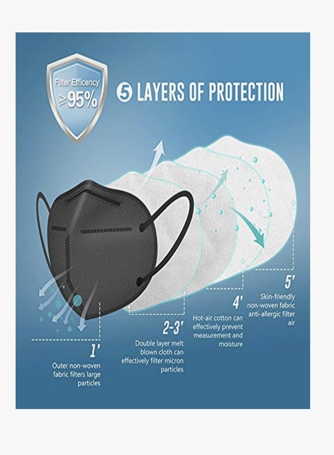 Filixtrue Cotton (Pack Of 10) Premium N95 Mask For Men And Women With Mask Adjuster - Washable - Reusable - Pollution - Protection - Advanced Filtration - Image 5