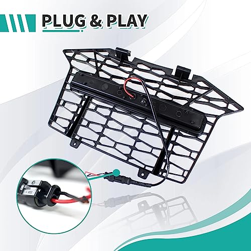 KAKABAS Front Mesh Grill Light With LED Light Bar for PRO XP，RZR PRO XP,UTV Waterproof Mesh Grille Insert Guard Compatible With Polaris 2020-2023 RZR PRO XP XP4/ RZR PRO R/RZR Turbo R Accessories - Image 4
