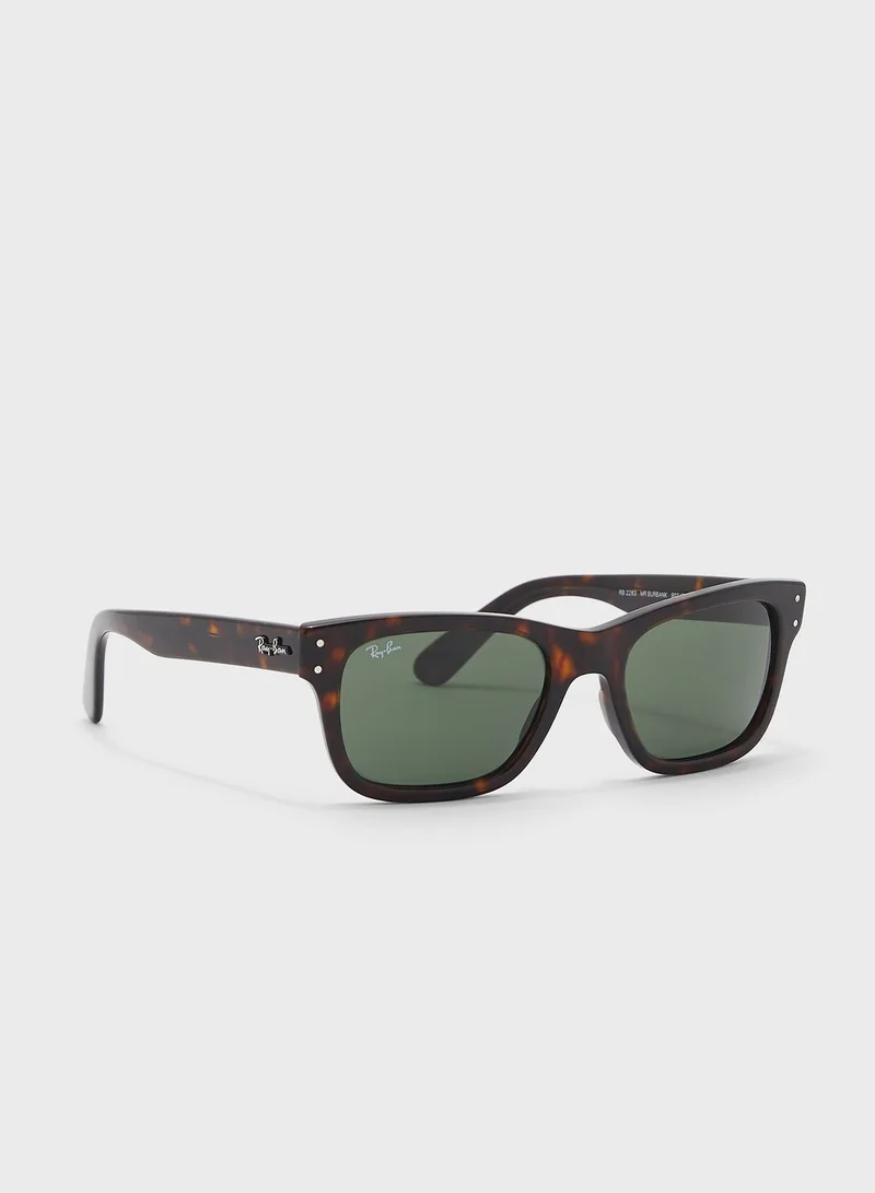 Ray-Ban 0Rb2283 Mr Burbank Rectangle Sunglasses