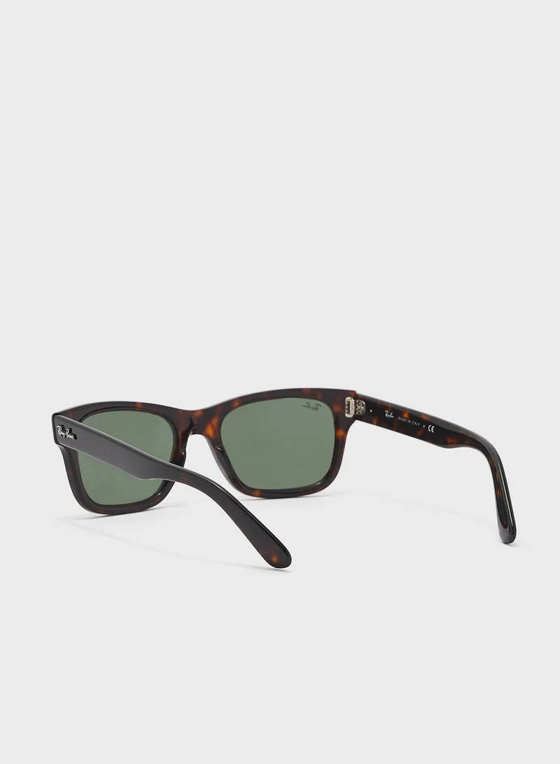 Ray-Ban 0Rb2283 Mr Burbank Rectangle Sunglasses
