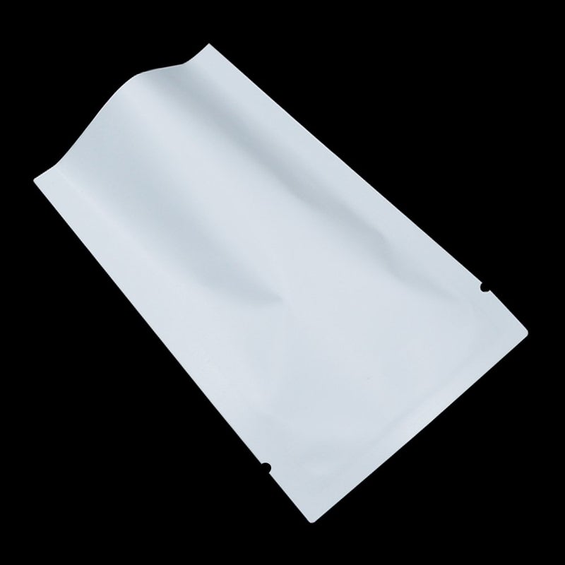 MITOB MITOB 200 Pieces Mylar Bags Open Top Food Storage Bags Matte Foil Bag Flat Heat Vacuum Seal Aluminum Pouch for Candy Packing (3.15x4.72 inch  White)  - Image 3