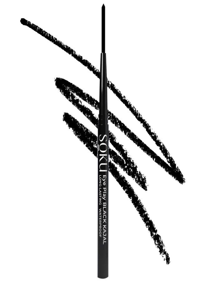 SOKU Eye Play Kajal & Eye Can See Eyeliner Combo | Intense Black | Smudge-Proof & Waterproof | Enriched with Castor Oil & Vitamin A | Long-Lasting & Smooth Glide Formula for Bold Eyes - Image 5