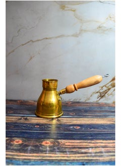 Egypt Antiques 100% pure copper coffee set, consisting of 3 glass cups + copper spartans, sugary serving tray, large handmade candle  - Image 5