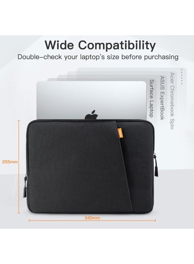 JETech Laptop Sleeve for 13-14Inch MacBook Neo (A18 Pro), MacBook Air/Pro (M1-M5) 2020-2026, 13-13.6 Inch Notebook, Waterproof Shock Resistant Bag Case with Accessory Pocket (Black) - Image 2