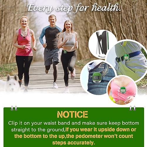 PINGKO Outdoor Multi-Function Portable Sport Pedometer Step/Distance/Calories Counter - Green - Image 5
