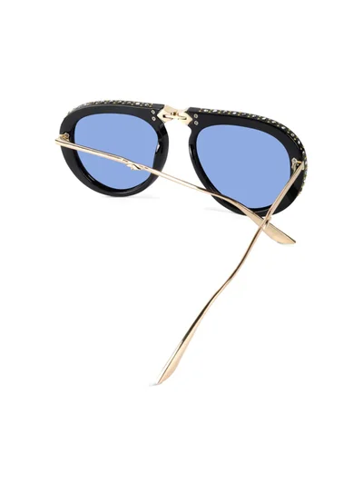 Woggles Red Pappy Crystara Blue Aviator Sunglassrs