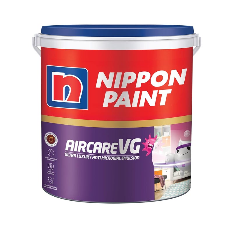 Nippon Paint AirCare VG Interior Emulsion Paint(10L, White, Sheen Finish)-Safe Paint for Kids, Pregnant women & Allergic People w/Formaldehyde Absorbing Technology-For Home, Kids Living Room-10 Ltr - Image 5