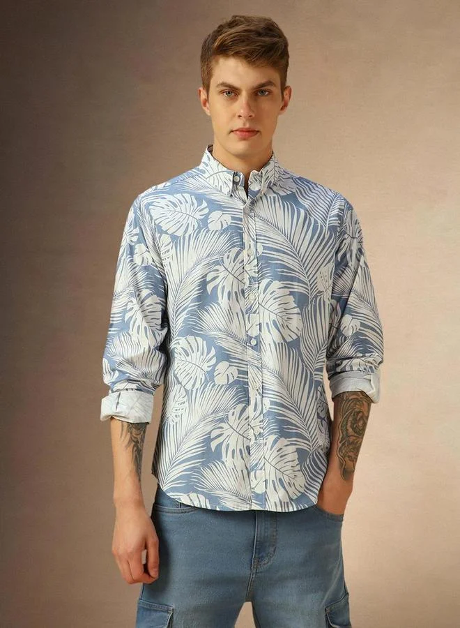 Dennis Lingo Dennis Lingo Floral Print Button-Down Shirt
