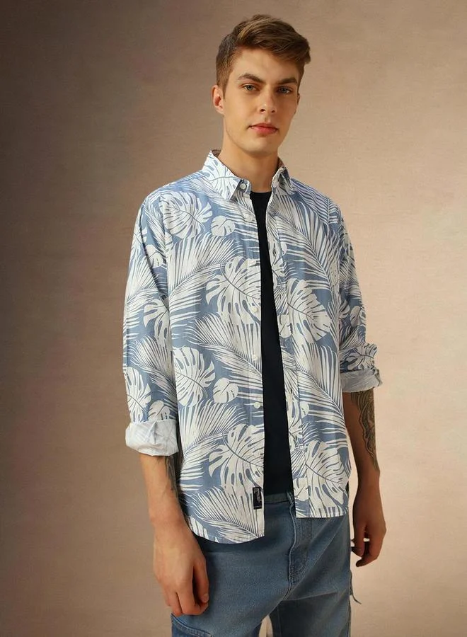 Dennis Lingo Dennis Lingo Floral Print Button-Down Shirt