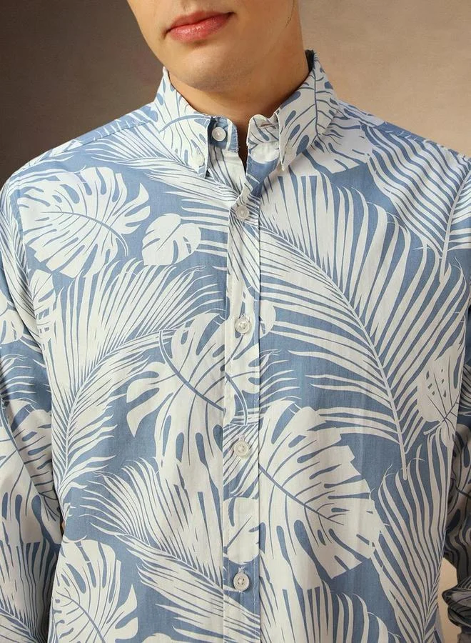 Dennis Lingo Dennis Lingo Floral Print Button-Down Shirt