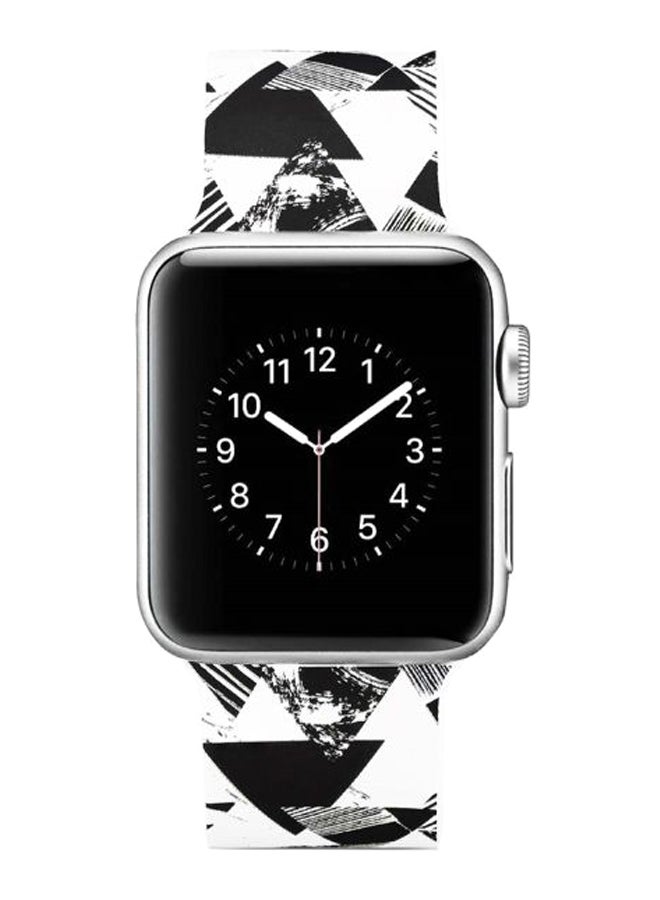 ISank Replacement Band For Apple Watch Series 4/3/2/1 Black/White - Image 2