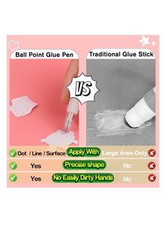 Y&D Ball Point Glue Pen - Applying Like Writing, Kids-Friendly Precise Apply and Easy Control, Quick Dry for Crafting, Scrapbooking, Card Making, Kids School Supplies Craft  - Image 3