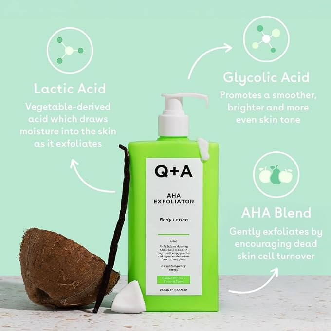 Q+A AHA Exfoliating Body Lotion 250 ml - Image 3