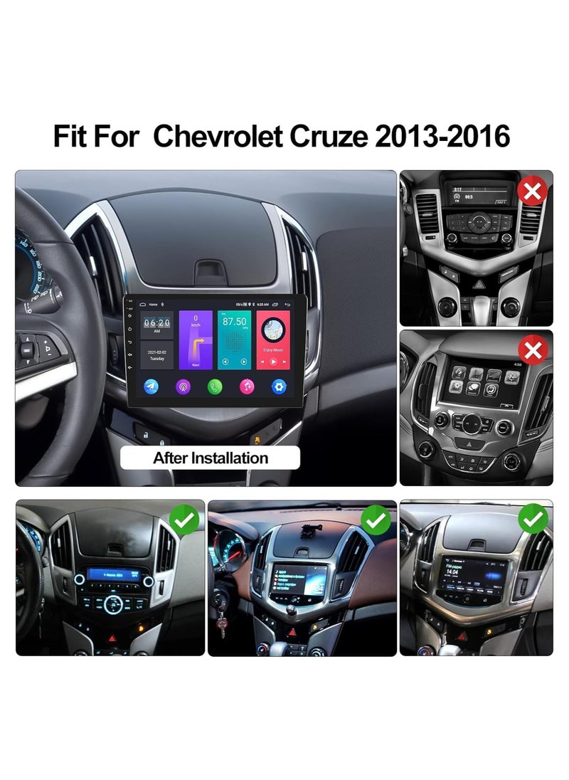 SHEZA STAR - Android Screen For Chevrolet Cruze 2012 To 2015 2GB RAM 32GB Memory Support Apple Carplay Android Auto Full HD Touch Screen 9 Inch built In Bluetooth USB Radio WiFi Play Store Backup Camera included - Image 1