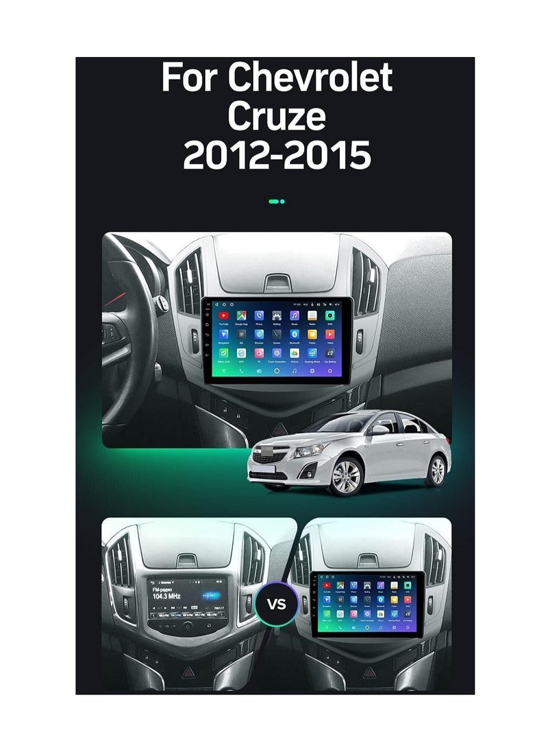 SHEZA STAR - Android Screen For Chevrolet Cruze 2012 To 2015 2GB RAM 32GB Memory Support Apple Carplay Android Auto Full HD Touch Screen 9 Inch built In Bluetooth USB Radio WiFi Play Store Backup Camera included - Image 1