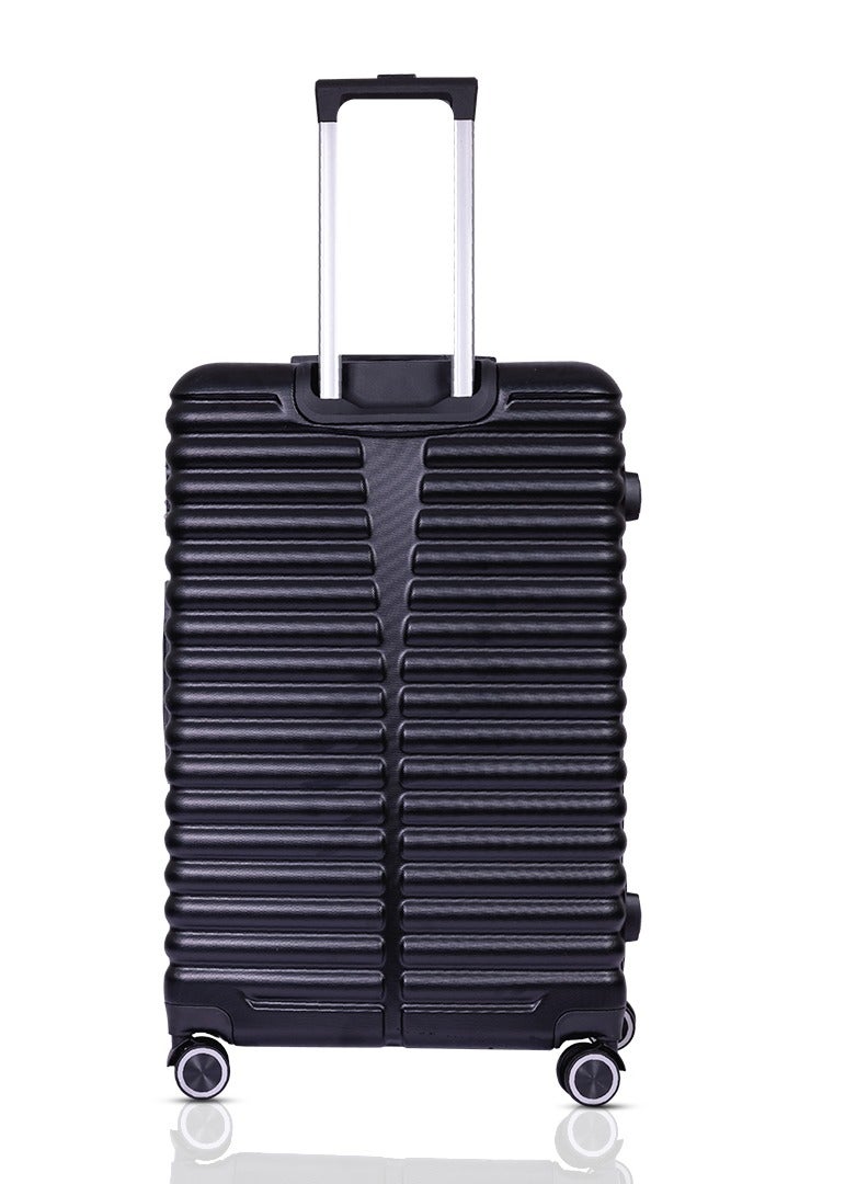 منيك طقم حقائب سفر من  قطع | ترولي بعجلات دوارة  درجة وقفل  ومقبض ناعم | أسود - Image 4