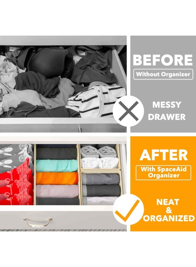 Anmi Drawer Organizer, 12 Pack Wardrobe Organiser Clothes Organizer Closet Organizer and Organizer Storage for Clothing, Baby Clothes, Underwear, Socks (Black) - Image 3