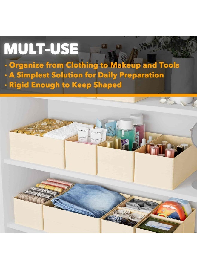 Anmi Drawer Organizer, 12 Pack Wardrobe Organiser Clothes Organizer Closet Organizer and Organizer Storage for Clothing, Baby Clothes, Underwear, Socks (Black) - Image 5