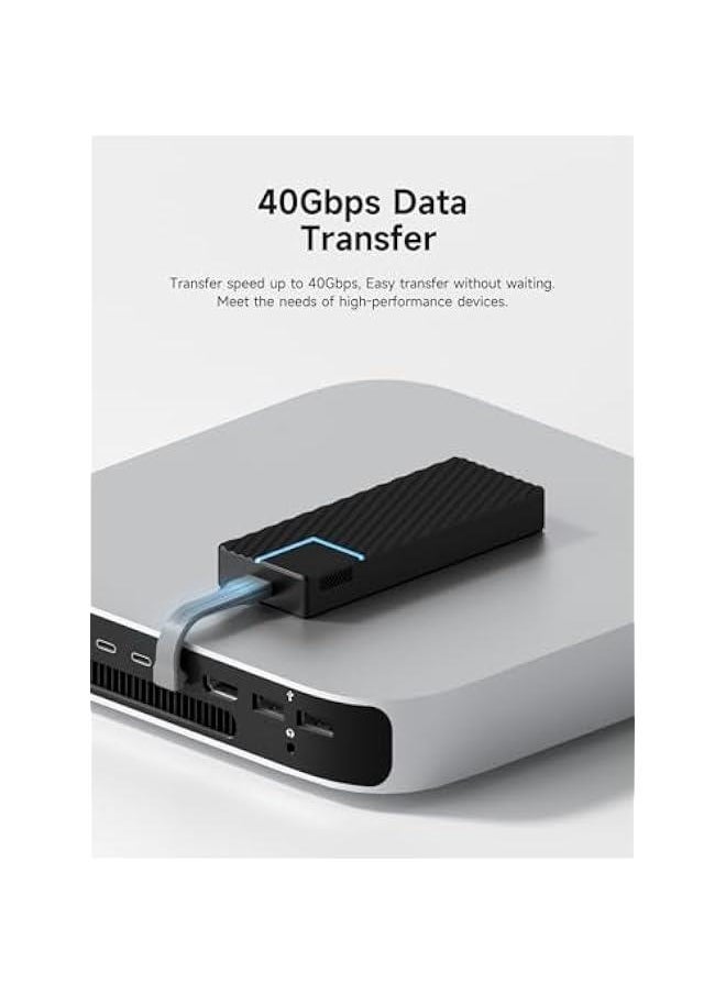 Generic - Short USB 4 Cable, 240W Charging U-Type USB C Cable, 40Gbps Data Transfer, 8K 60Hz Video Display for iPhone 16 15 Pro Max, iPad, Thunderbolt 4/3, Hub, External SSD (UC4MC-7cm) - Image 1