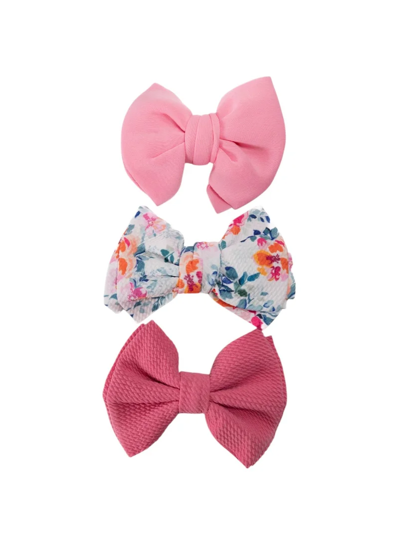 Bambimici Bambimici - Mona Assorted Ribbon Bow Headband for Babies - Multicolor, light Pink, Pink