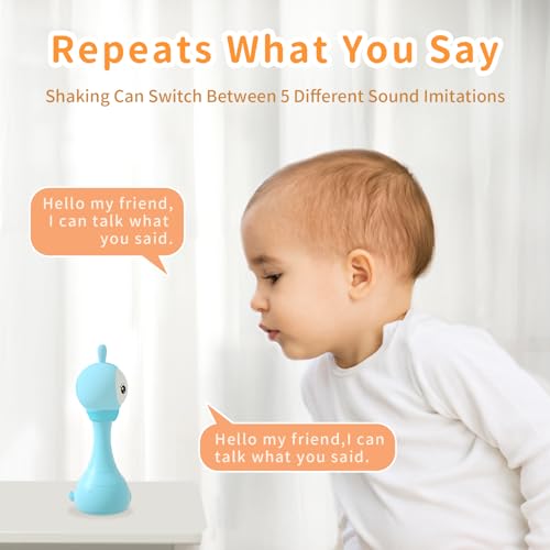 alilo Yoyo Talking Bunny Baby Singing Musical Rattle, Mimicking Toys Repeats What You Say, Preloaded 90+ Audio Content, ABC/Number/Notes Learning Toys for Toddlers Infant Newborn Boy Girl Gifts - Image 5