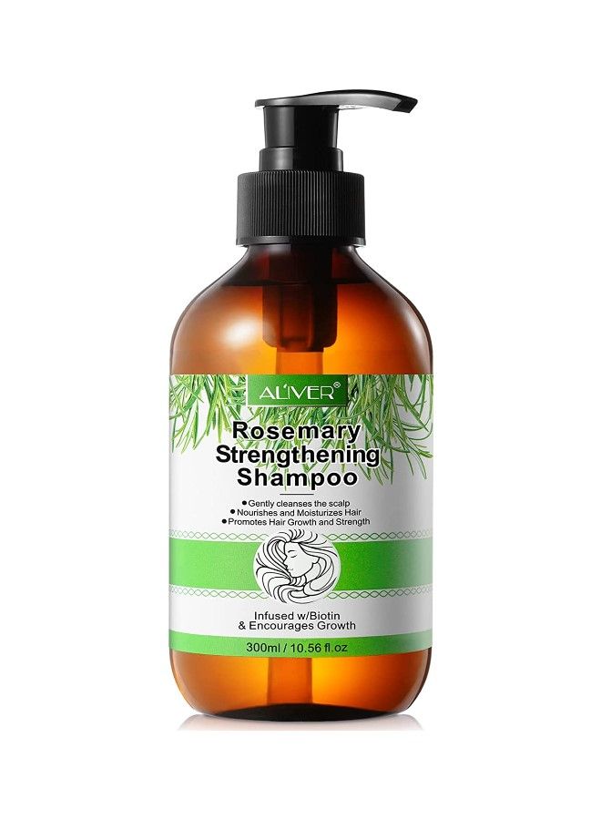 ALIVER Rosemary Mint Biotin Shampoo Hair Growth 10.56 Oz 300ml  Moisture Strenthen and Thicken Hair Anti Dandruff