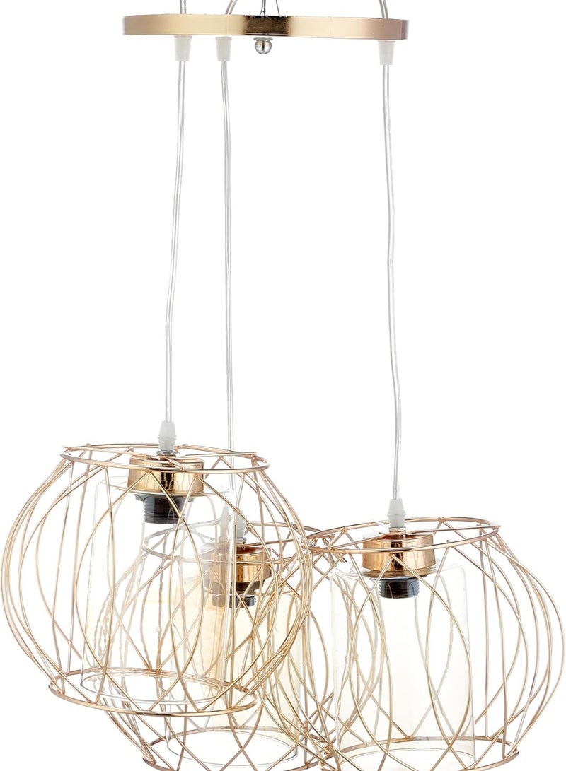 Aluminum Olive Lashes Modern Ceiling Pendant Light, 3 Lamp  - Image 1