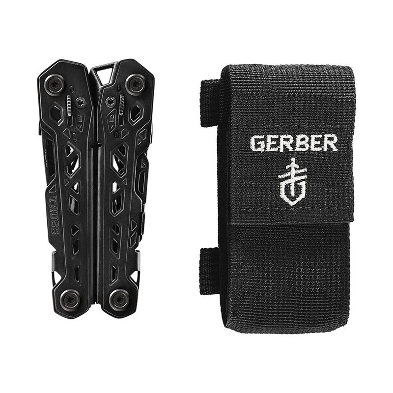 Gerber Gerber Gear Truss 17-in-1 EDC Needle Nose Pliers Multi tool - includes Pocket Knife, Screwdriver, and Bottle Opener Accessories - Gifts for Men, Fishing and Camping Gear - Black with Molle Sheath  - Image 2