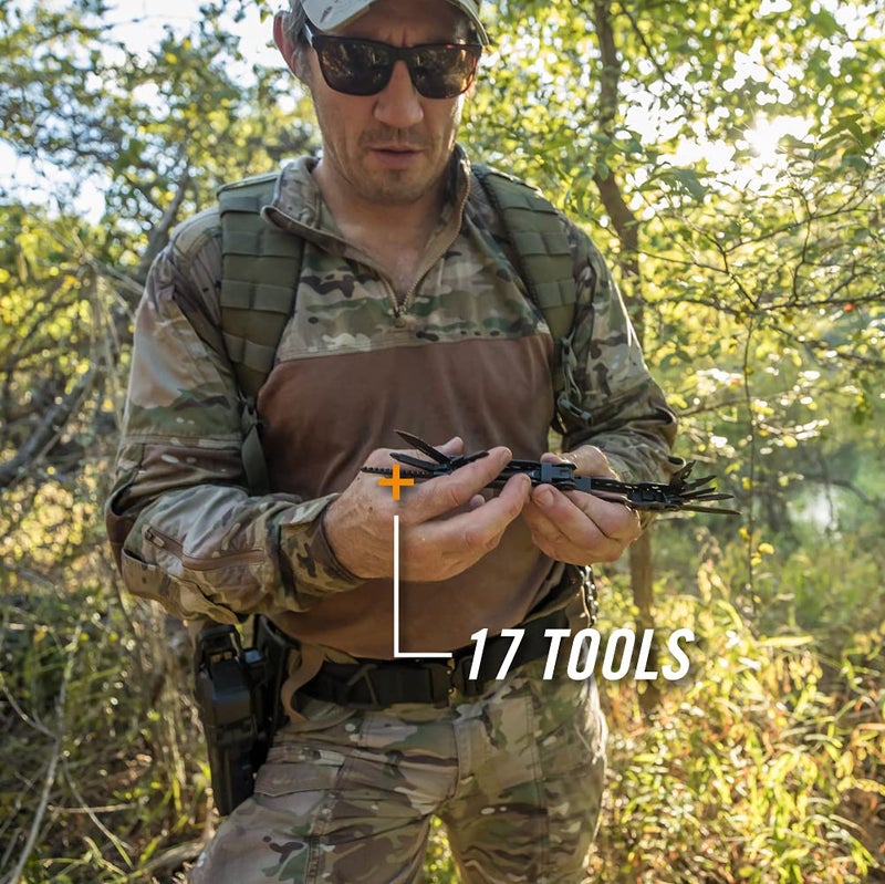 Gerber Gerber Gear Truss 17-in-1 EDC Needle Nose Pliers Multi tool - includes Pocket Knife, Screwdriver, and Bottle Opener Accessories - Gifts for Men, Fishing and Camping Gear - Black with Molle Sheath  - Image 3