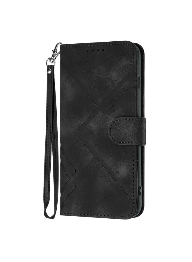 S-TOP Case For Samsung Galaxy A54 5G Line Pattern Skin Feel Leather Phone Case - Image 2